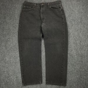 Vintage Levis Jeans 505 Straight Leg Dark Wash Black Denim 90s Y2K Wide Baggy